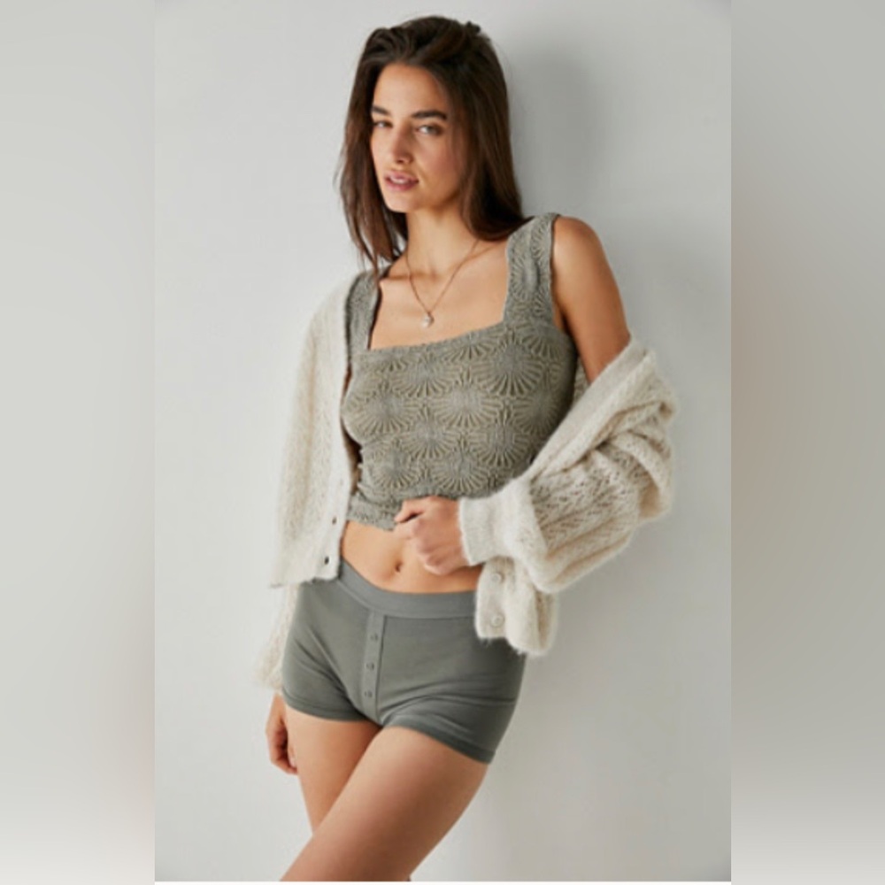 NWT Free People Love Letter Cami in Sting Ray Stone